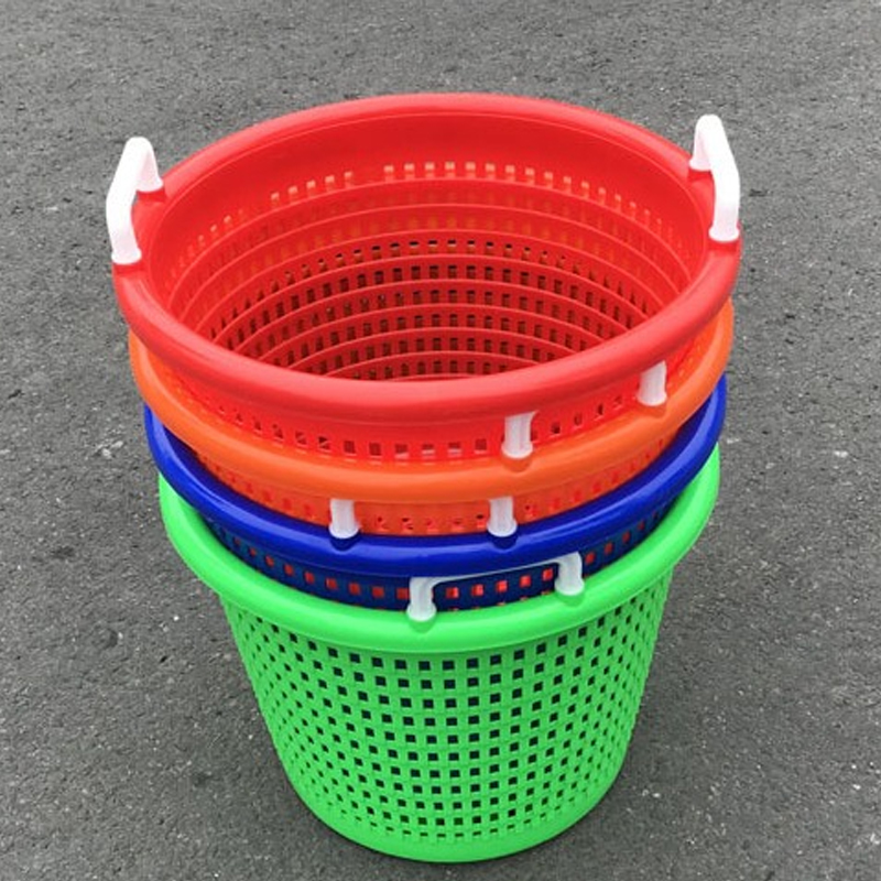 Plastic storage basket